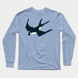 Cute Swallow pixel art Long Sleeve T-Shirt